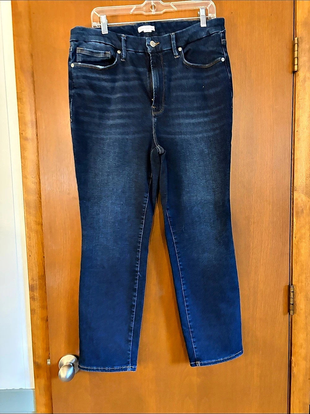 Good American Always Fits Good Legs Straight Jeans Blue 14-18